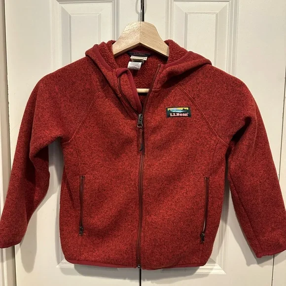 L.L. Bean Kids Red Hooded Jacket - Picture 3 of 5